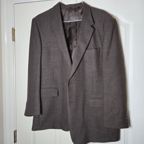 Jos. A. Bank Other - Jos A Bank 100% Wool Tweed Herringbone‎ 46R Blazer Sport Coat  Jacket Brown